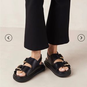 Alohas Harper Black leather sandals